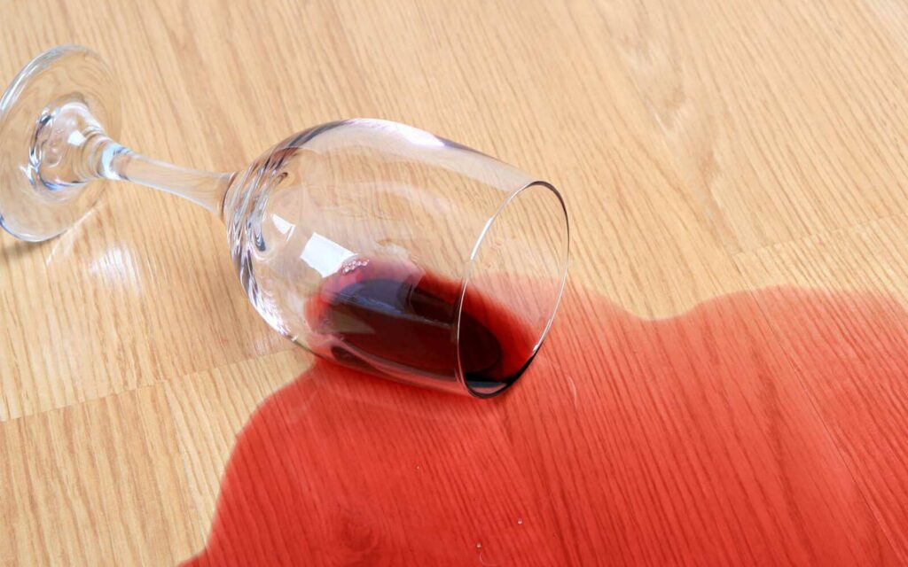 Red wine stain cleaning | Joseph's Flooring